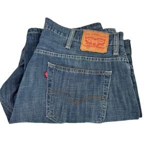 Levi's 569 Jeans Mens 42x32 (43x31 ACTUAL) Loose Straight Blue Denim Unique Wash